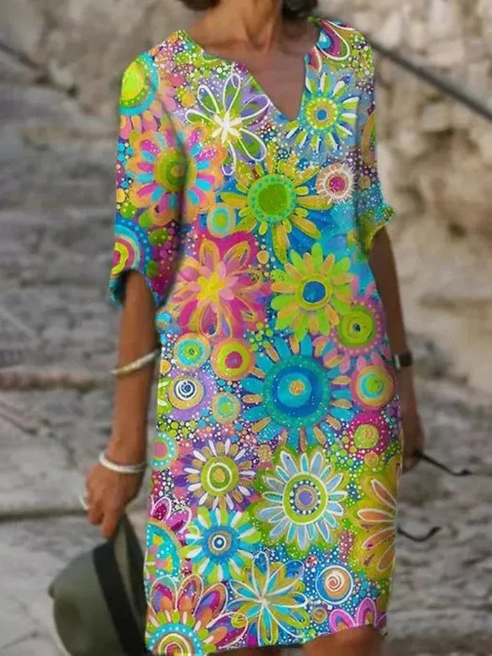 Annabelle™ – Floral V-Neck Dress
