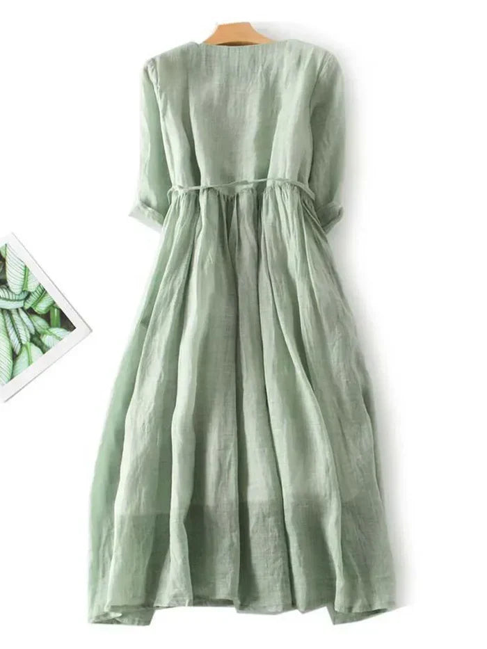 Laura™ – Elegant Linen Dress