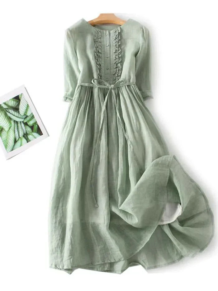 Laura™ – Elegant Linen Dress