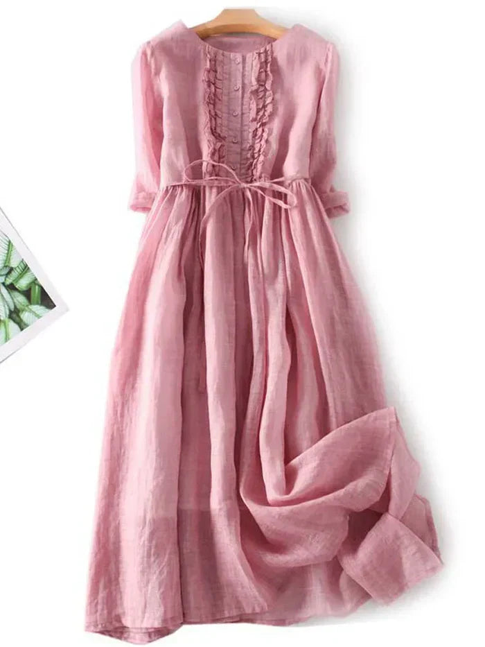 Laura™ – Elegant Linen Dress