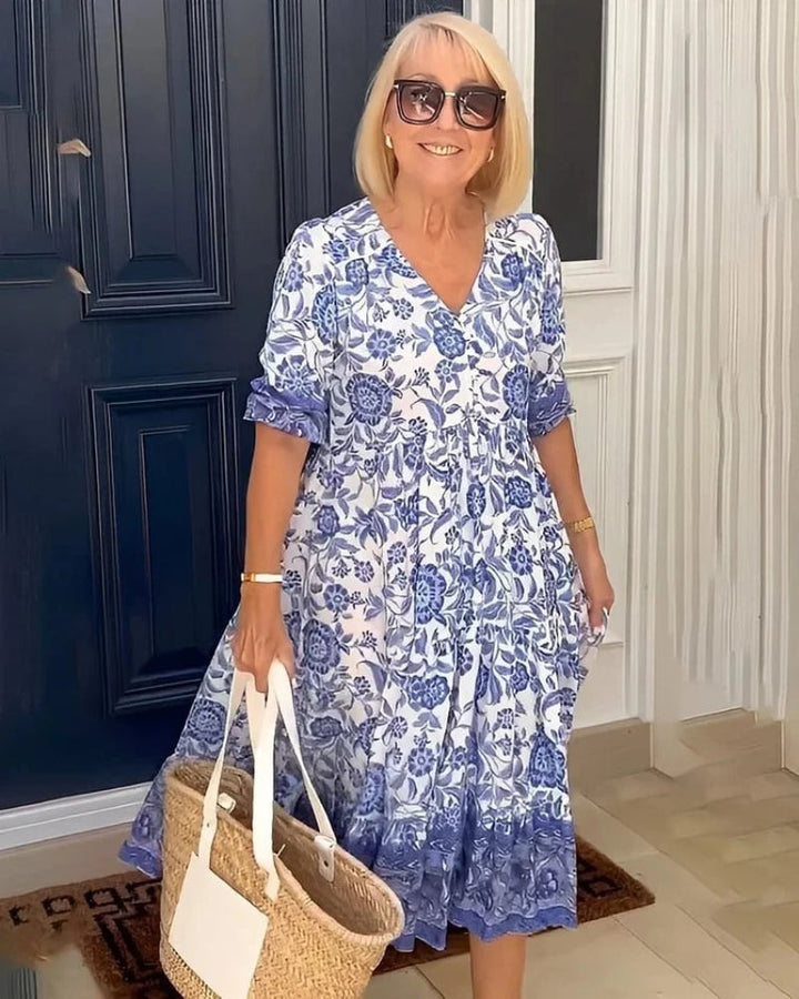 LIA | Elegant Floral Dress with a Breezy Vibe