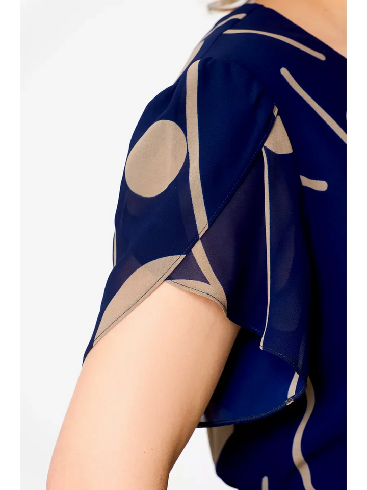 Anouk | Chic Chiffon Midi Dress with Flowing Elegance