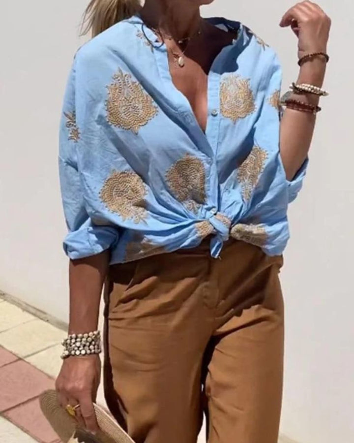 Isla Linen Blouse - Summer Favorite