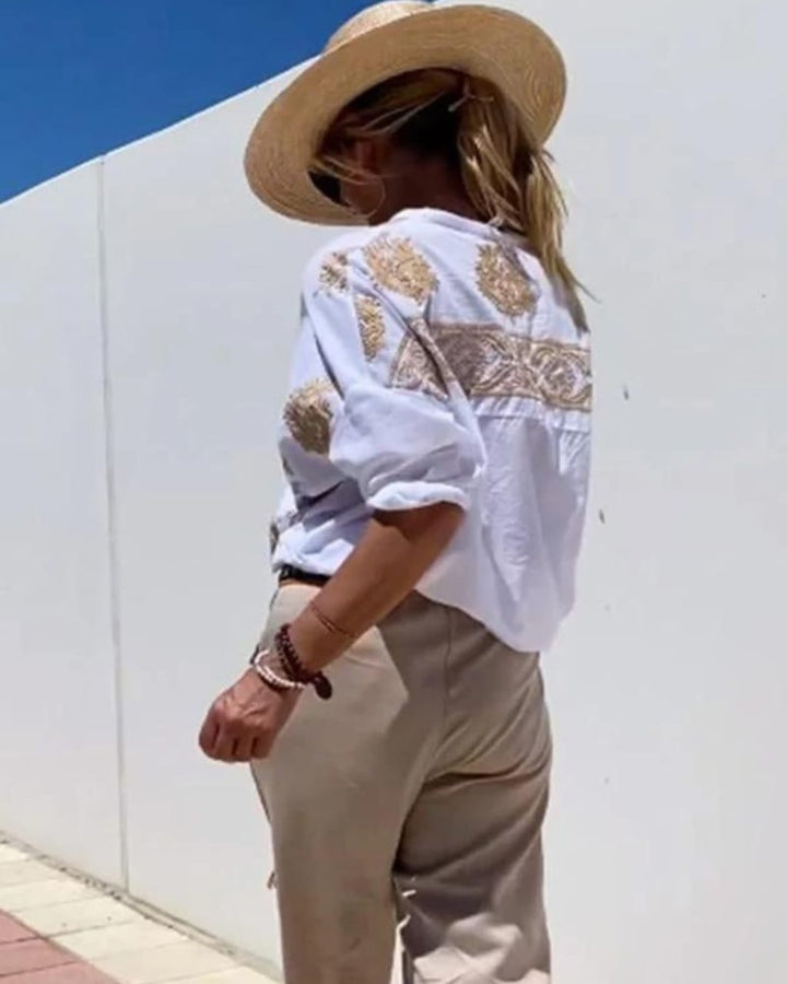 Isla Linen Blouse - Summer Favorite