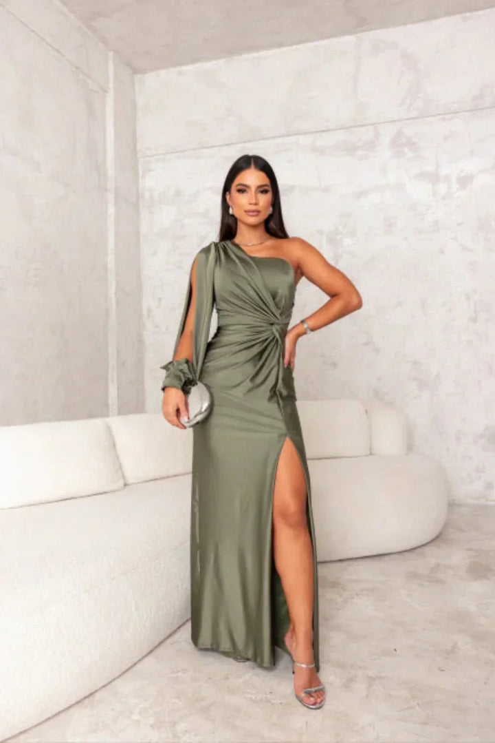 Camila | Satin One-Shoulder Dress