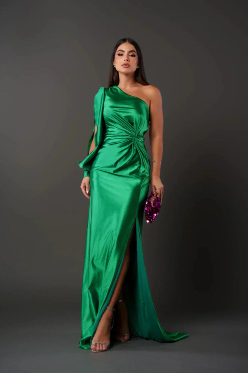 Camila | Satin One-Shoulder Dress