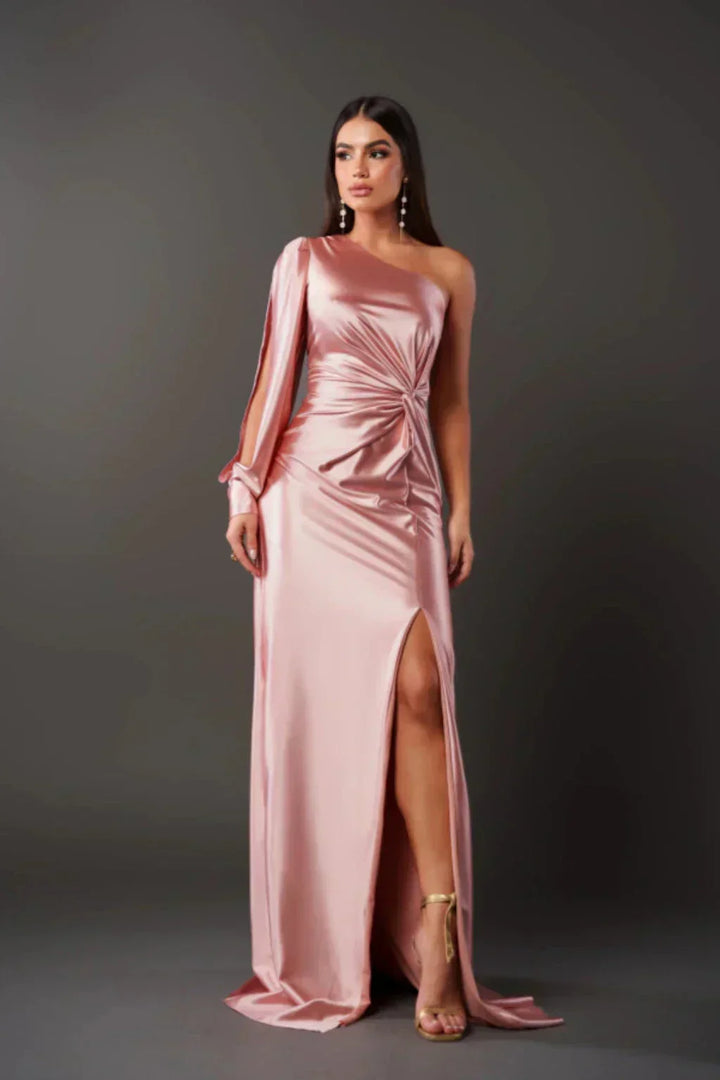 Camila | Satin One-Shoulder Dress