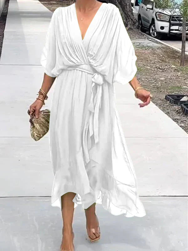 Monica – V-Neck Chiffon Dress