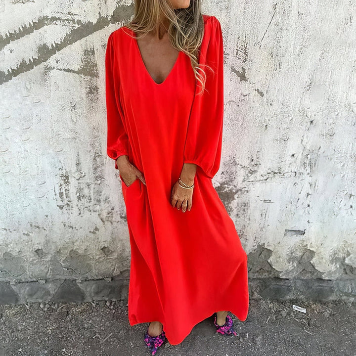 Sophie - Long Boho Dress with Pockets