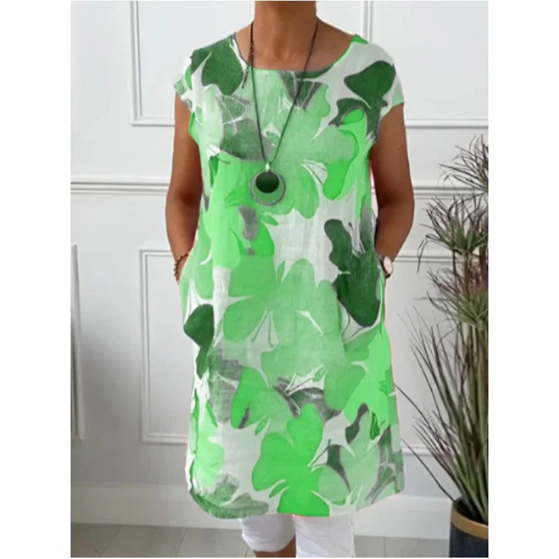 Anita™ | Elegant Butterfly Print Shirt Dress