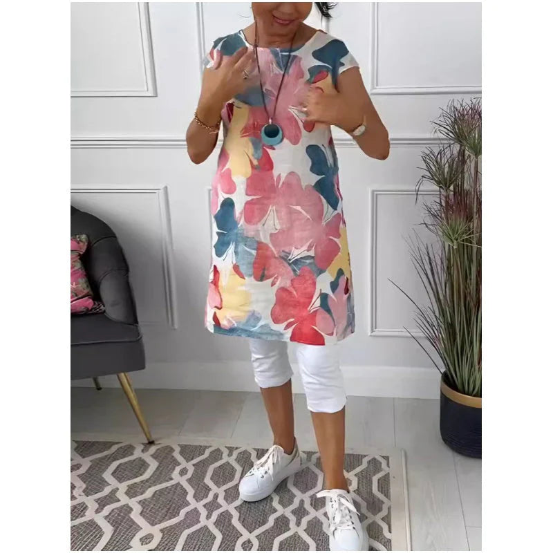 Anita™ | Elegant Butterfly Print Shirt Dress