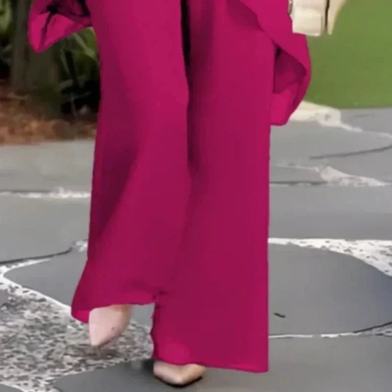 Herlene | Chic Asymmetrical Top and Pants Set