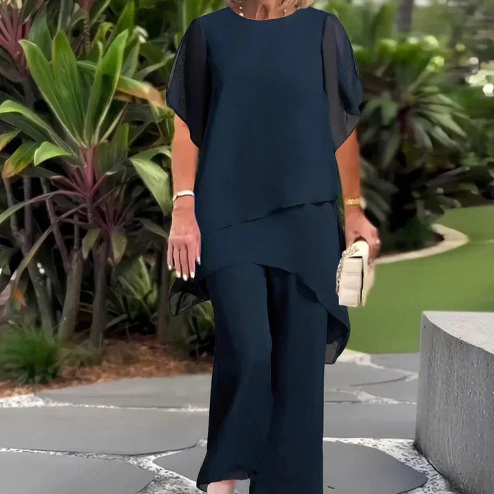Herlene | Chic Asymmetrical Top and Pants Set