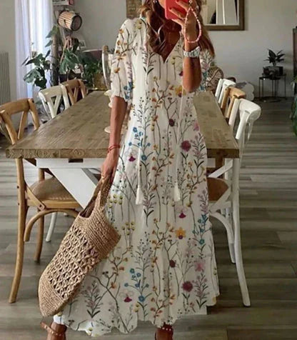 Ava – Elegant Boho Dress with Tummy Coverage